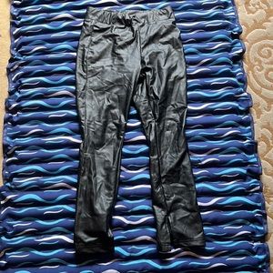 Previously owned, excellent condition black leather pants